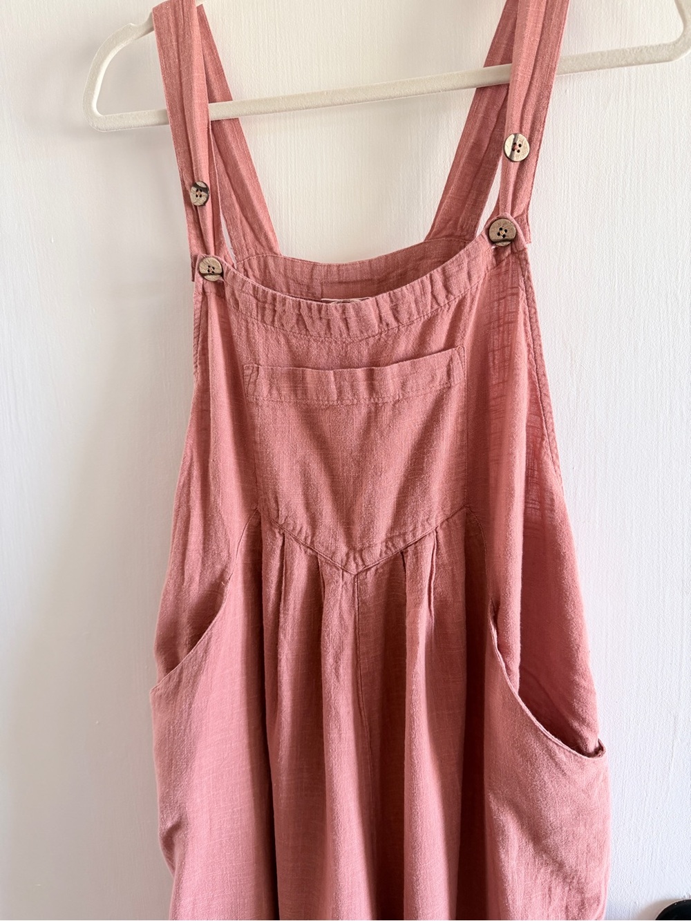 NATURAL LIFE Wide-Leg Linen-like Cotton Jumpsuit, Flowy Wide Leg, Small Medium - Picture 5 of 14